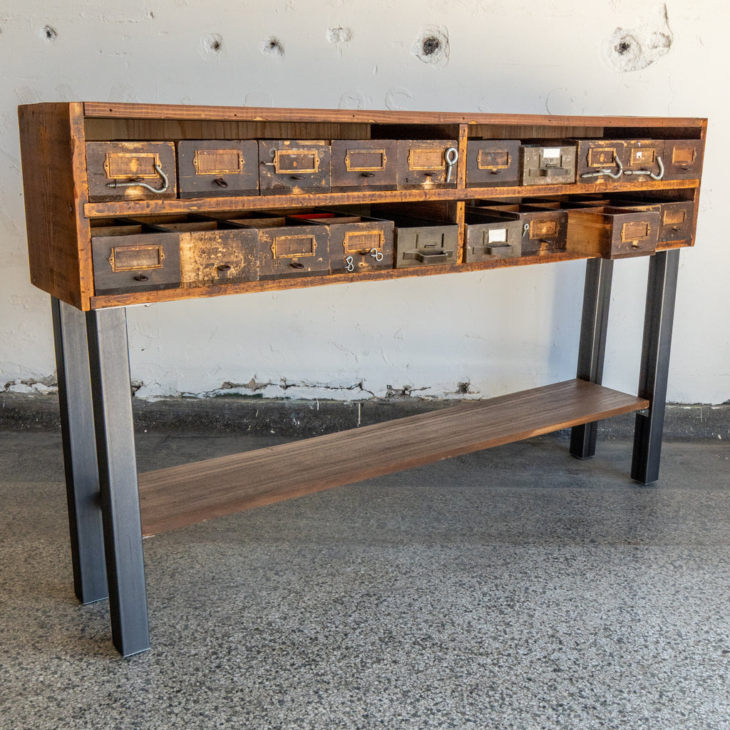 Detroit Hardware Co. Multi Drawer Entry Table No. 1 full view