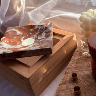 Reclaimed Marble Stash Tray - Woodward Throwbacks
