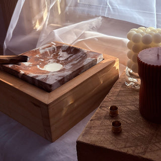 Reclaimed Marble Stash Tray - Woodward Throwbacks