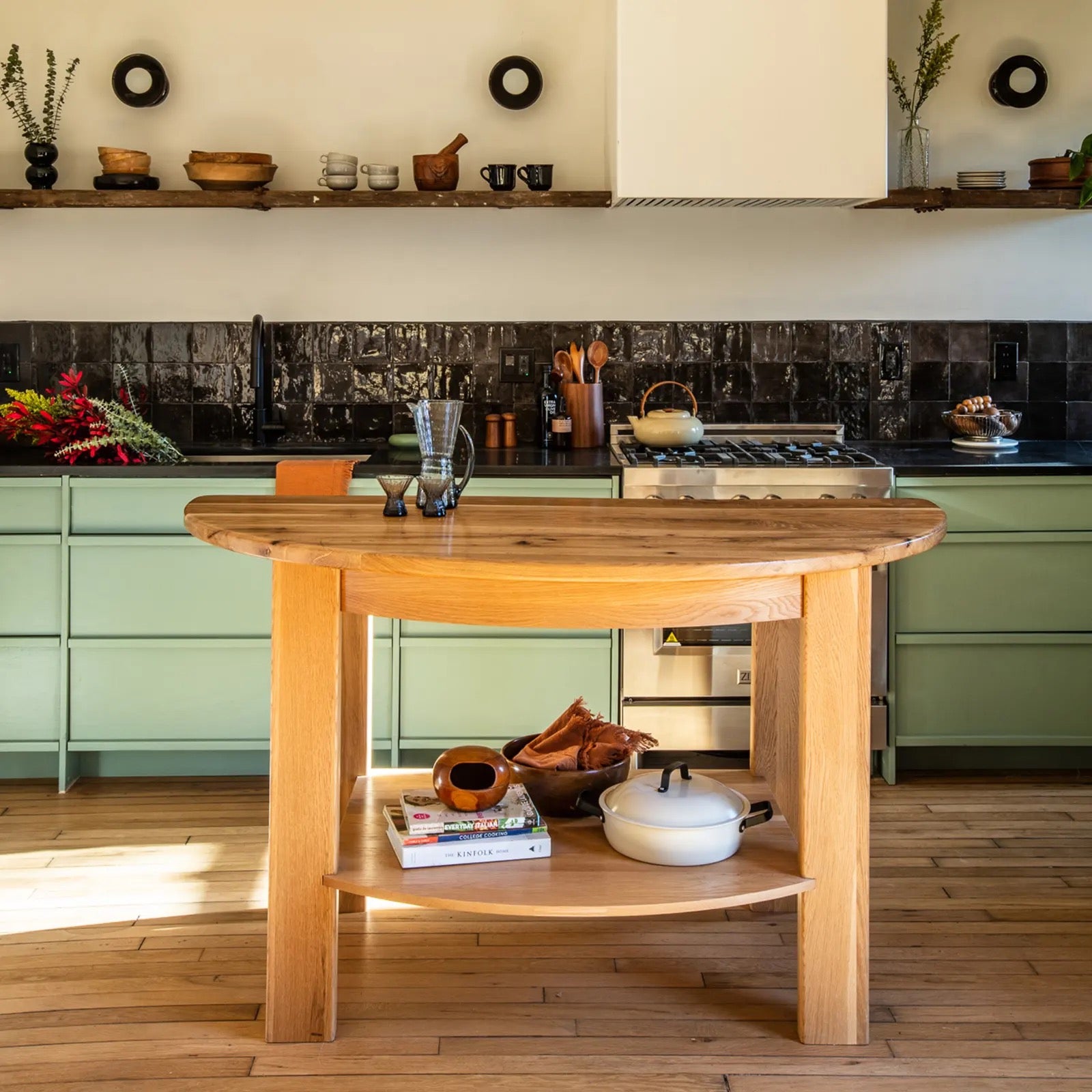 Philly Island kitchen view reclaimed wood