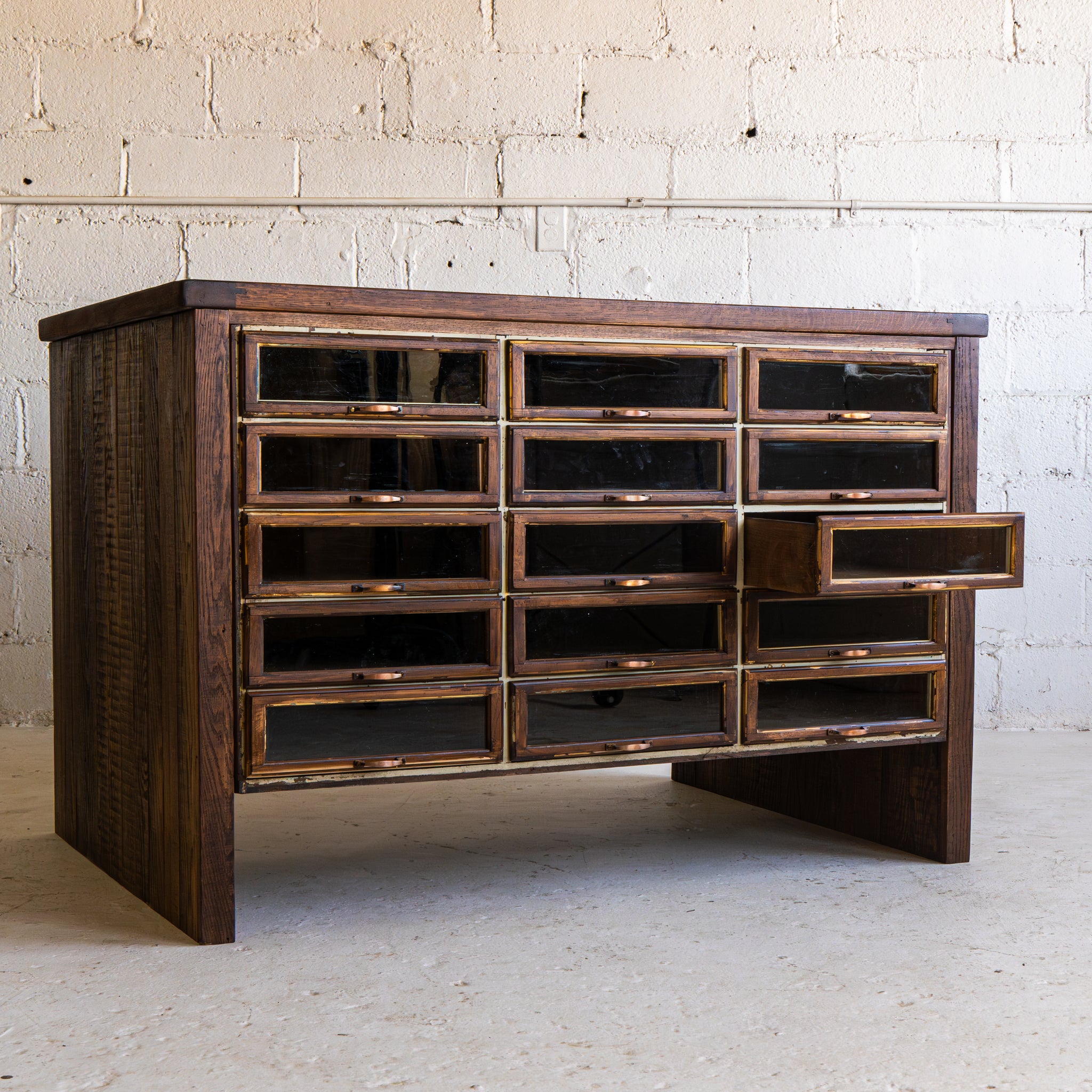 Salvaged Multi-Drawer Island