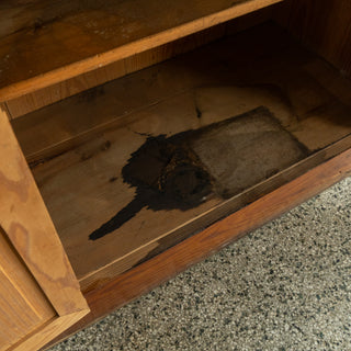 Pine Sliding Glass Cabinet