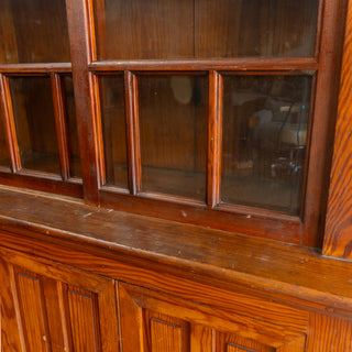 Pine Sliding Glass Cabinet