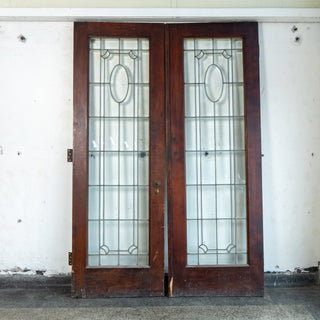 Leaded Glass French Doors No.2