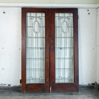 Leaded Glass French Doors No.2