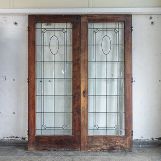 Leaded Glass French Doors No.1
