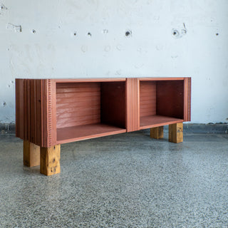 Reclaimed Wood Painted Credenza