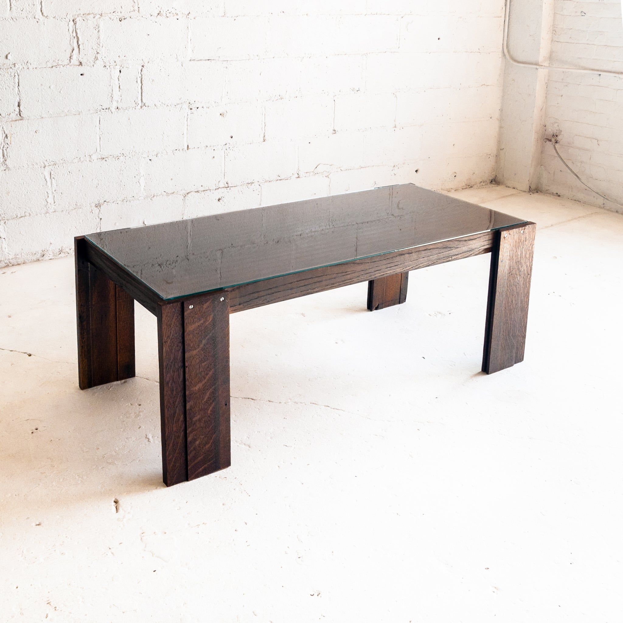 MCS coffee table full view reclaimed wood