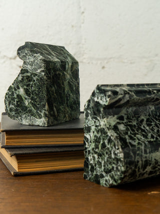 Emerald Marble Bookends