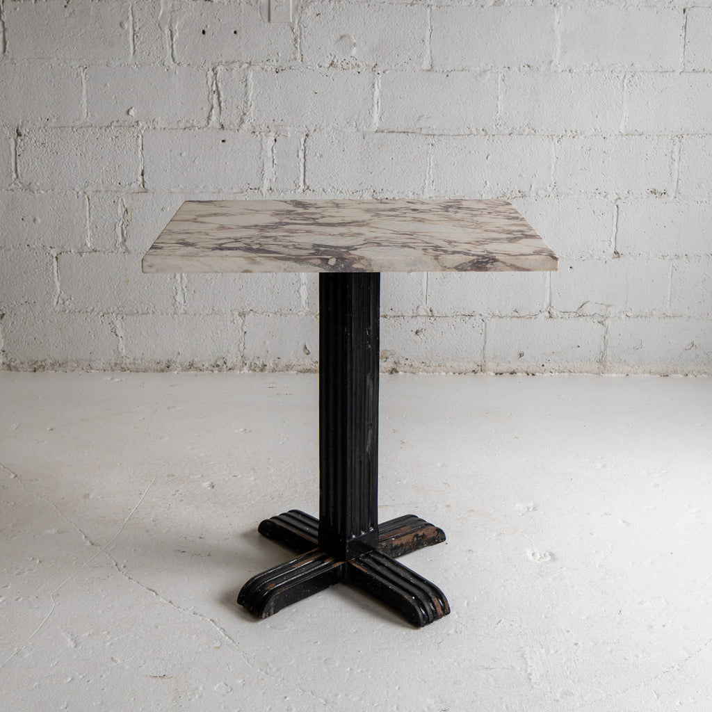 marble bistro table full view
