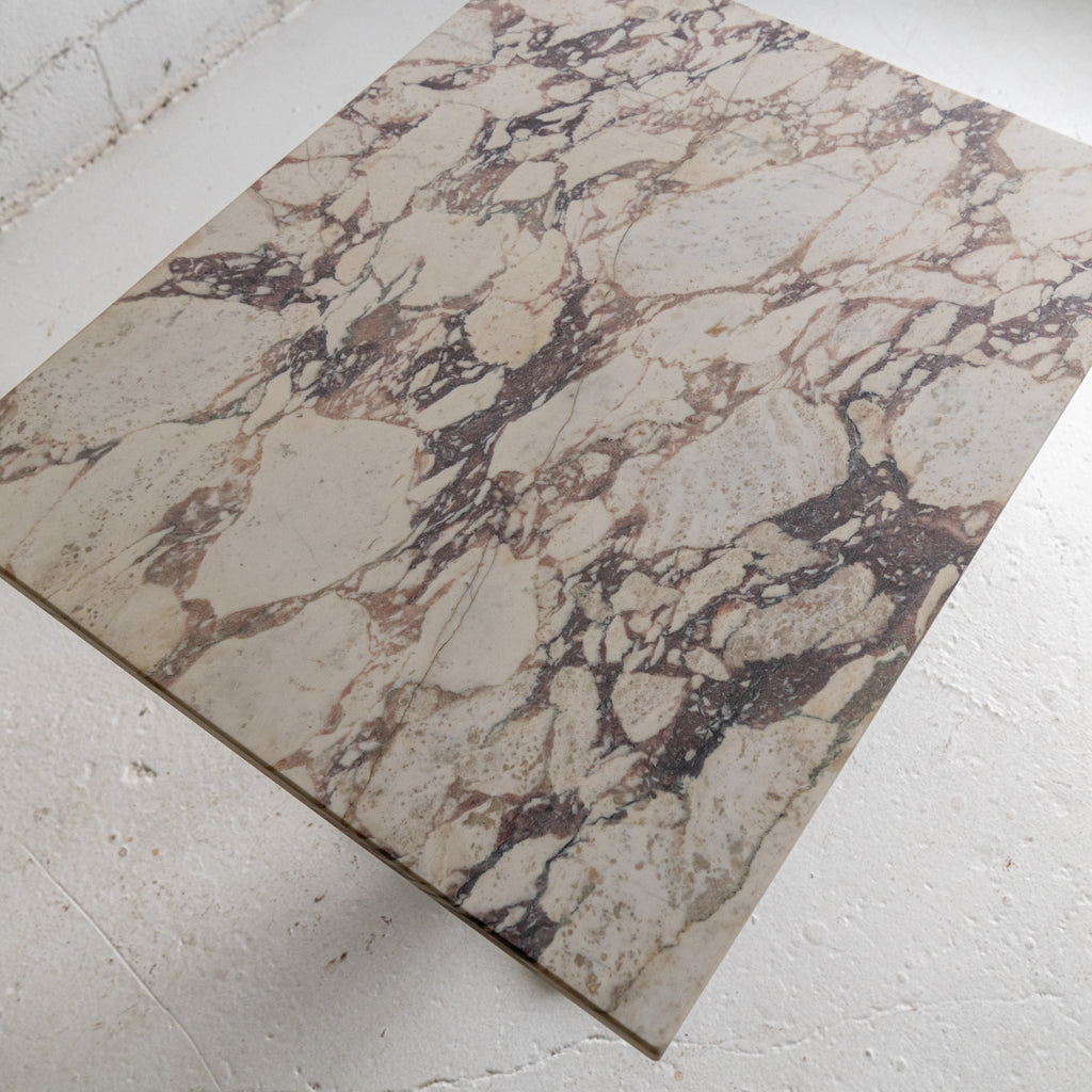 marble bistro table top view