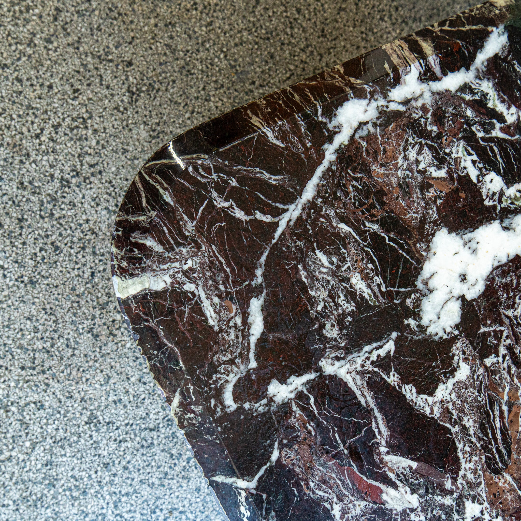 marble end table top detail view