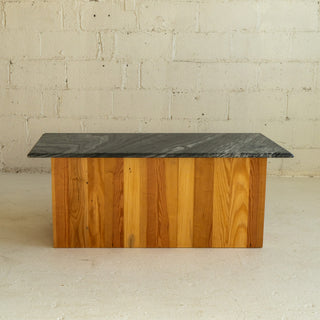 Marble Modern Block Coffee Table - Woodward Throwbacks