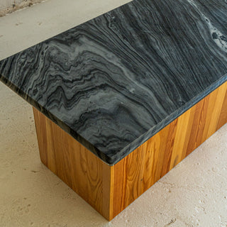 Marble Modern Block Coffee Table - Woodward Throwbacks
