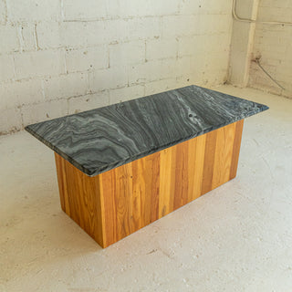 Marble Modern Block Coffee Table - Woodward Throwbacks