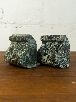 Emerald Marble Bookends