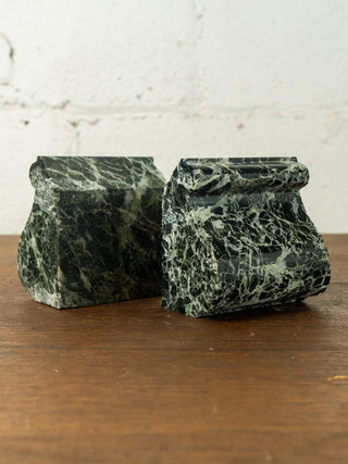 Emerald Marble Bookends