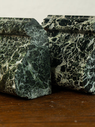 Emerald Marble Bookends
