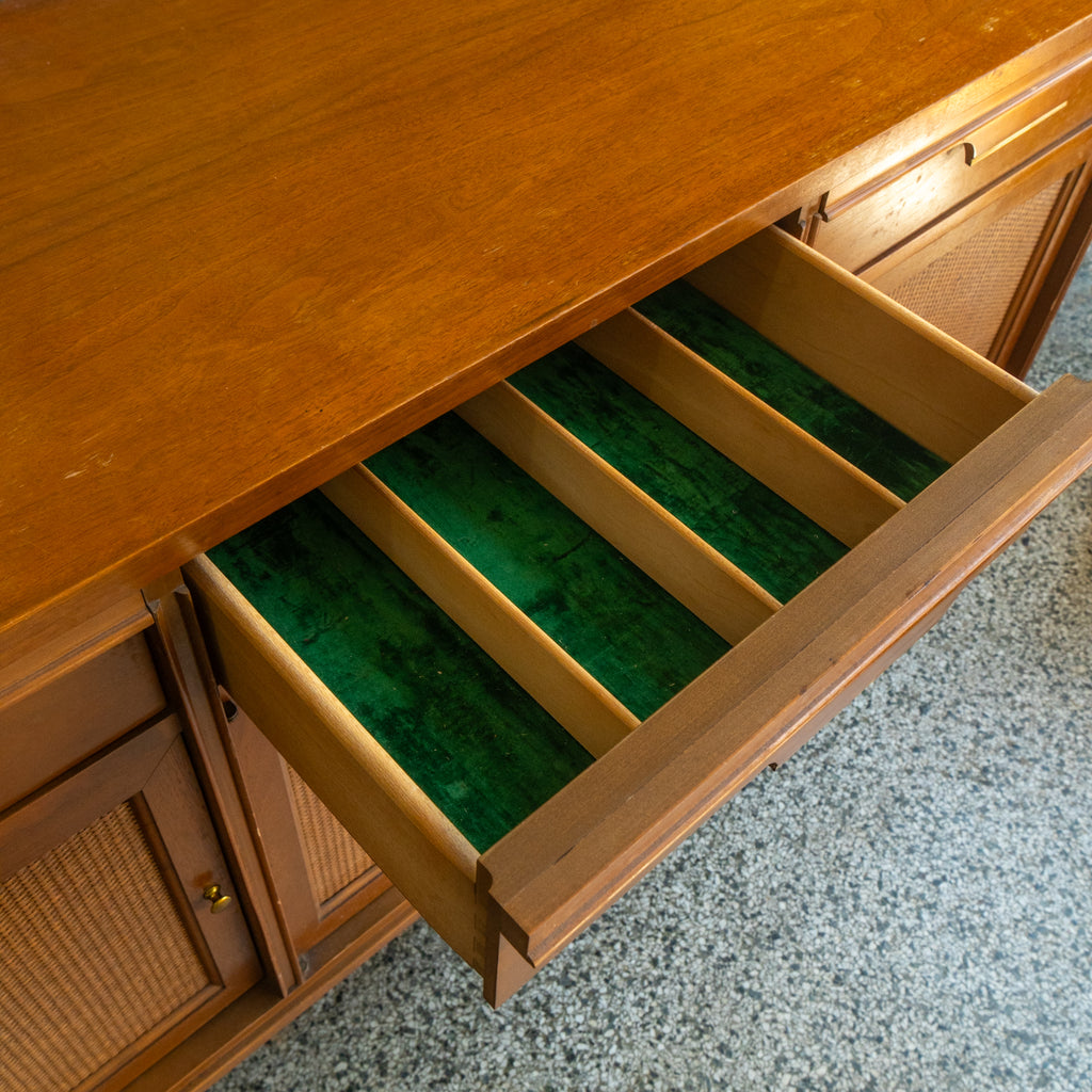 mid century buffet drawer view