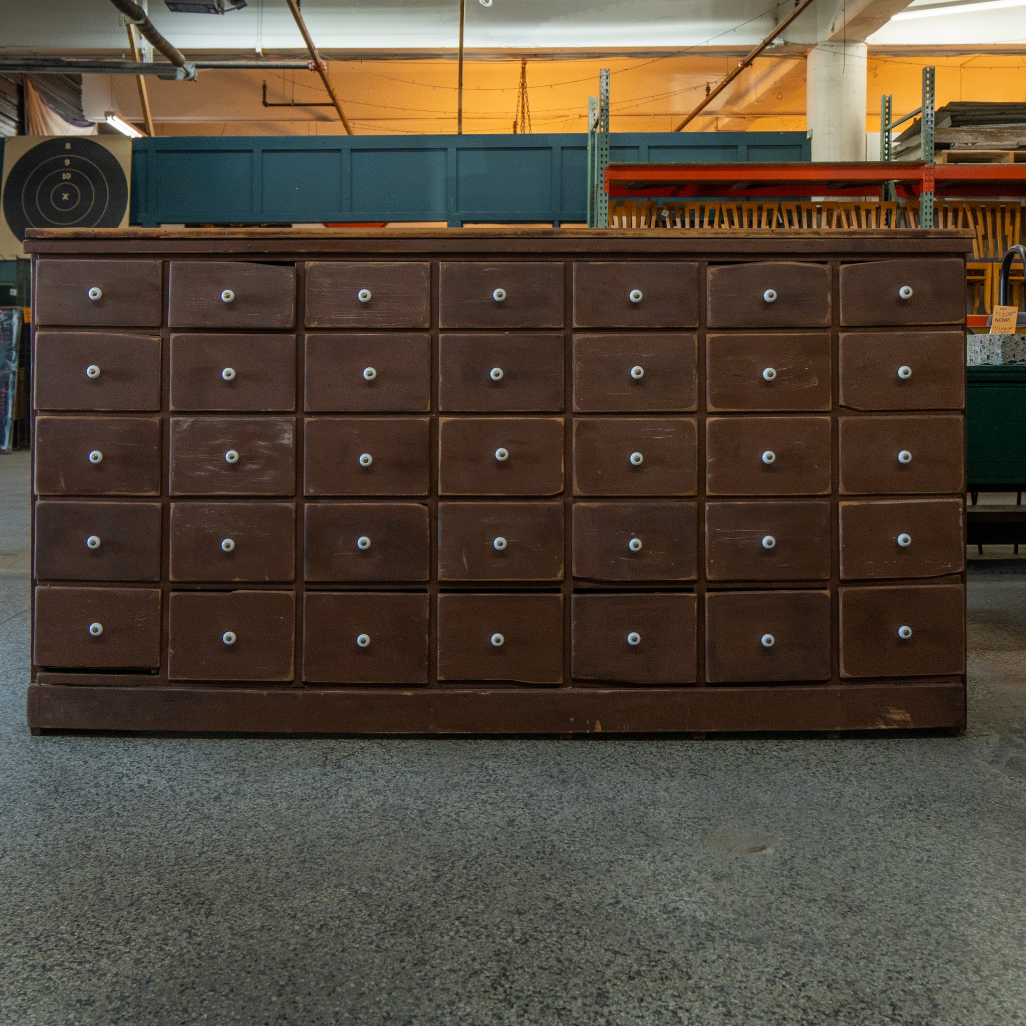 Large Oak Apothecary Cabinet