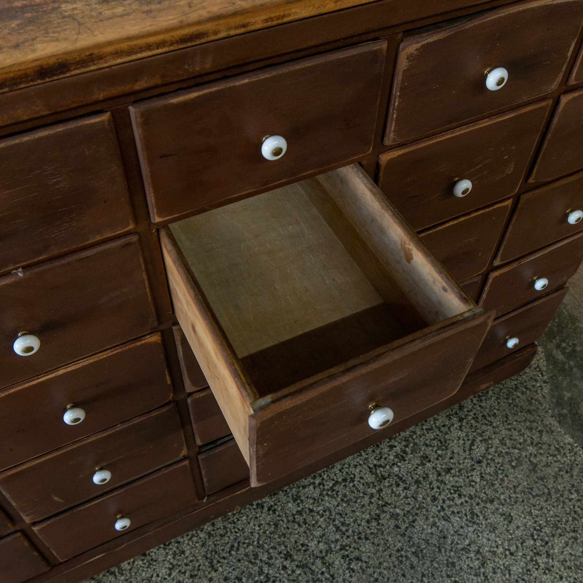 Large Oak Apothecary Cabinet