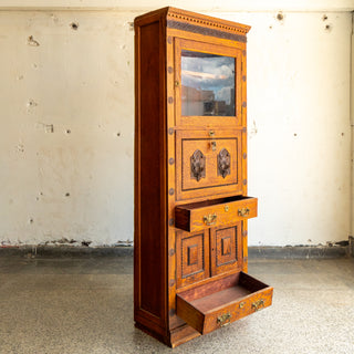 Victorian Oak Secretary Cabinet