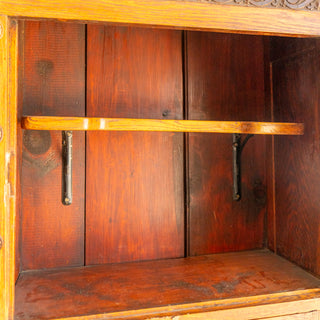 Victorian Oak Secretary Cabinet