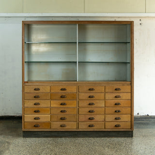 Antique Oak Apothecary Display cabinet