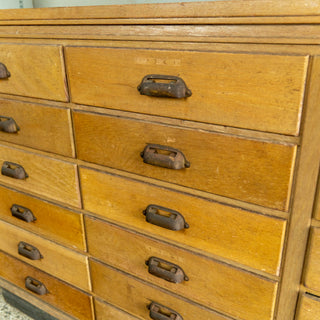 Antique Oak Apothecary Display cabinet