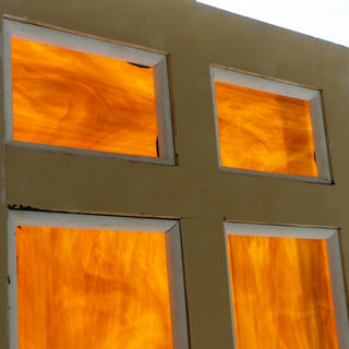 Orange Stained Glass Door