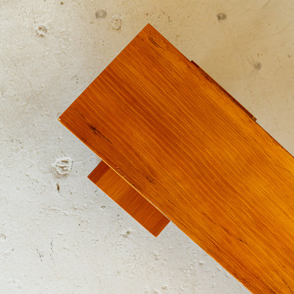 pipe organ bench 5 top view reclaimed wood