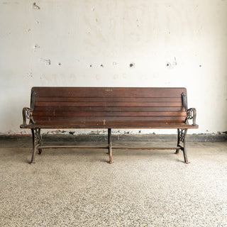 19th Century Andrews Oak Railroad Bench