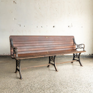 19th Century Andrews Oak Railroad Bench