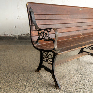 19th Century Andrews Oak Railroad Bench