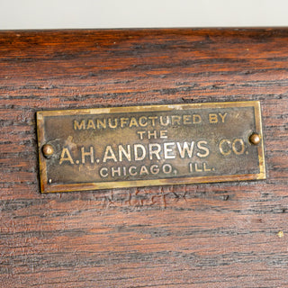 19th Century Andrews Oak Railroad Bench