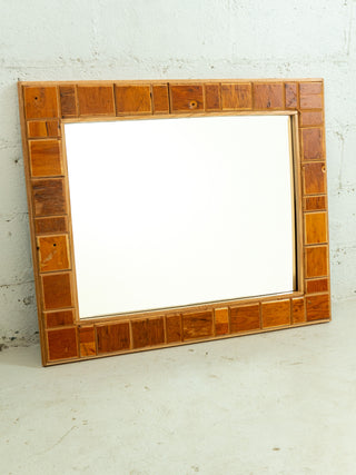Reclaimed Wood Block Mirror