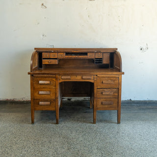 Antique Oak Roll Top Desk
