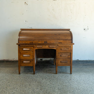 Antique Oak Roll Top Desk