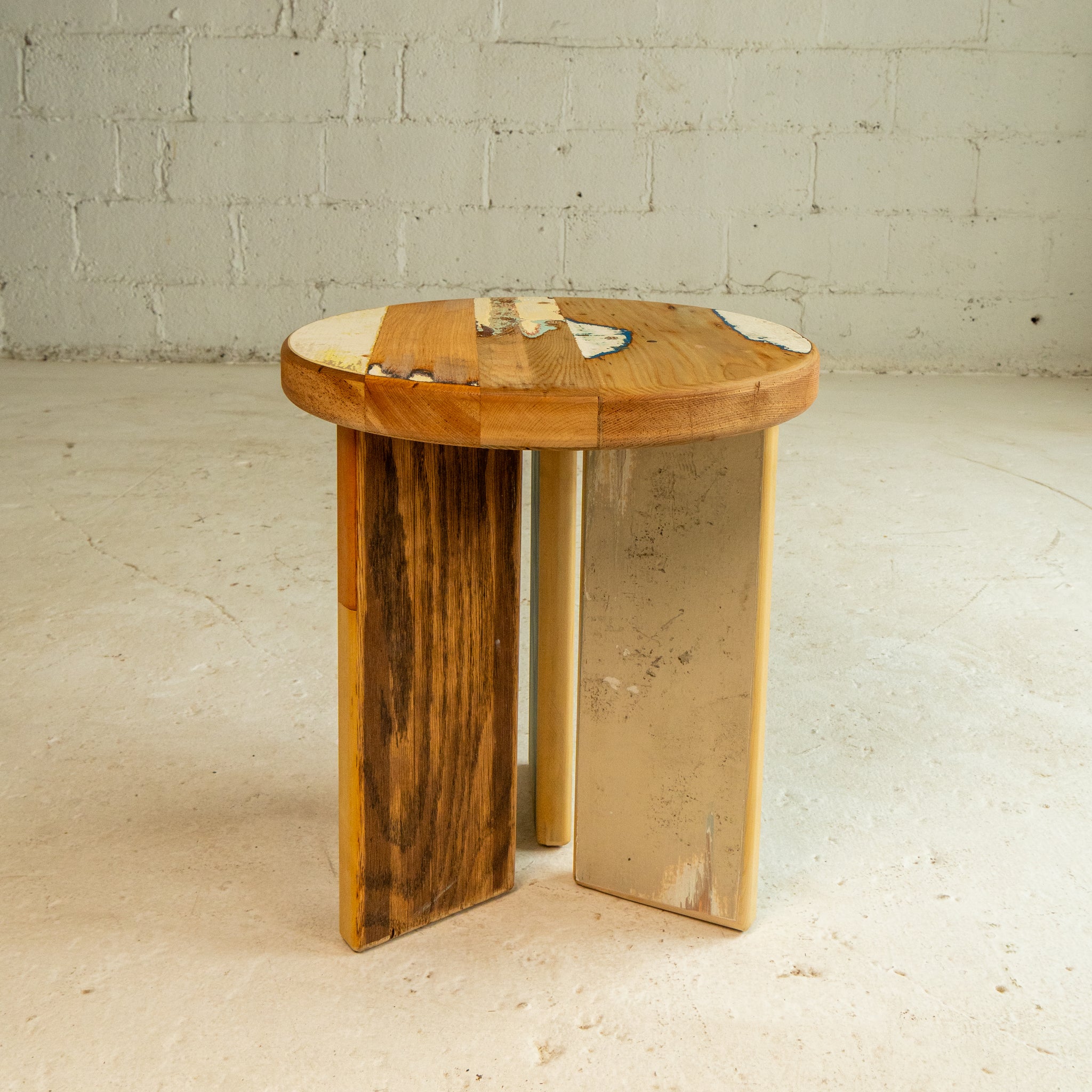 Mixed Wood End Table No. 3
