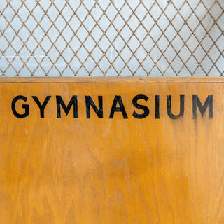 Vintage Schoolhouse Gym Door