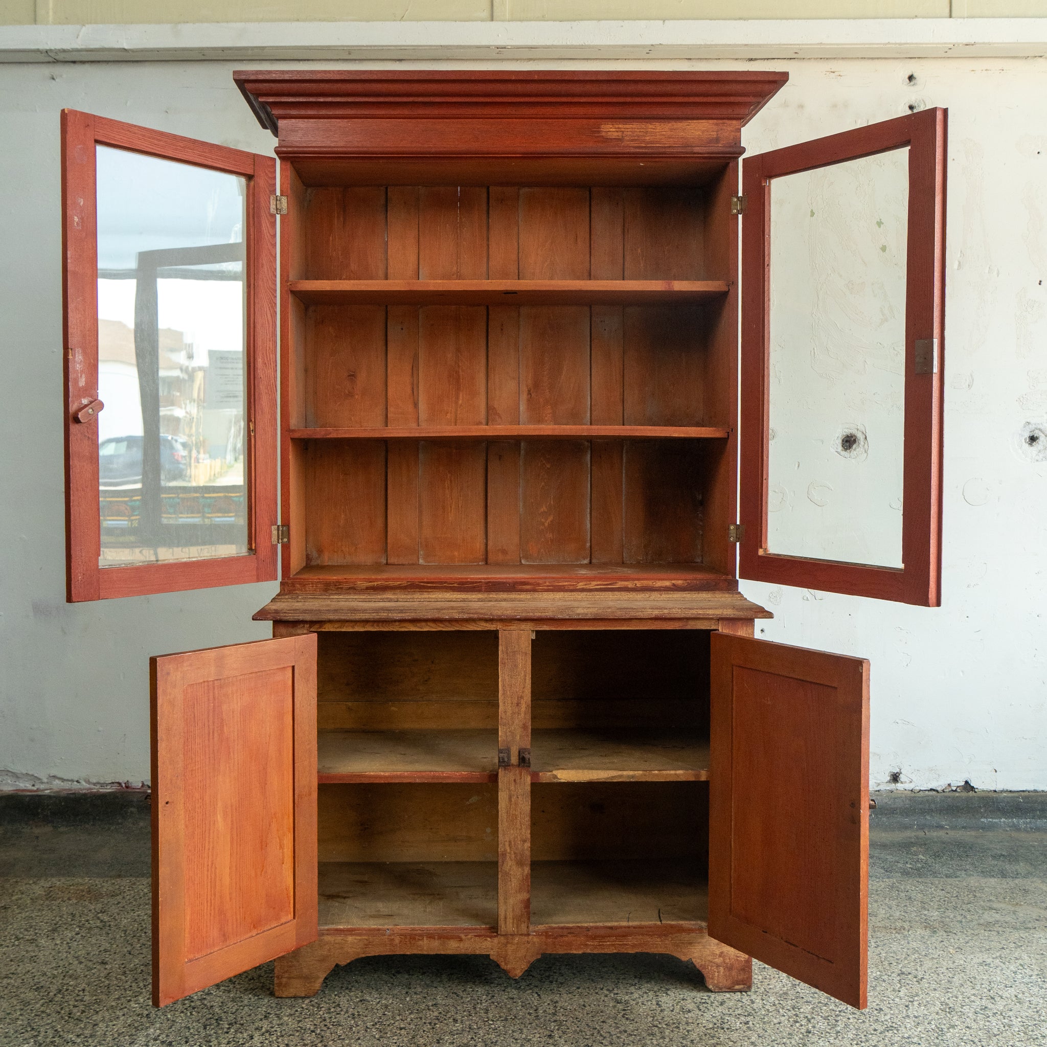 Primitive 2-PC China Cabinet