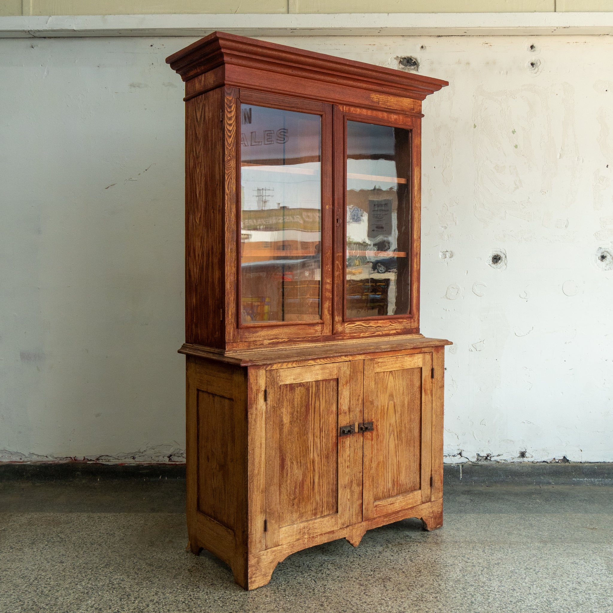 Primitive 2-PC China Cabinet