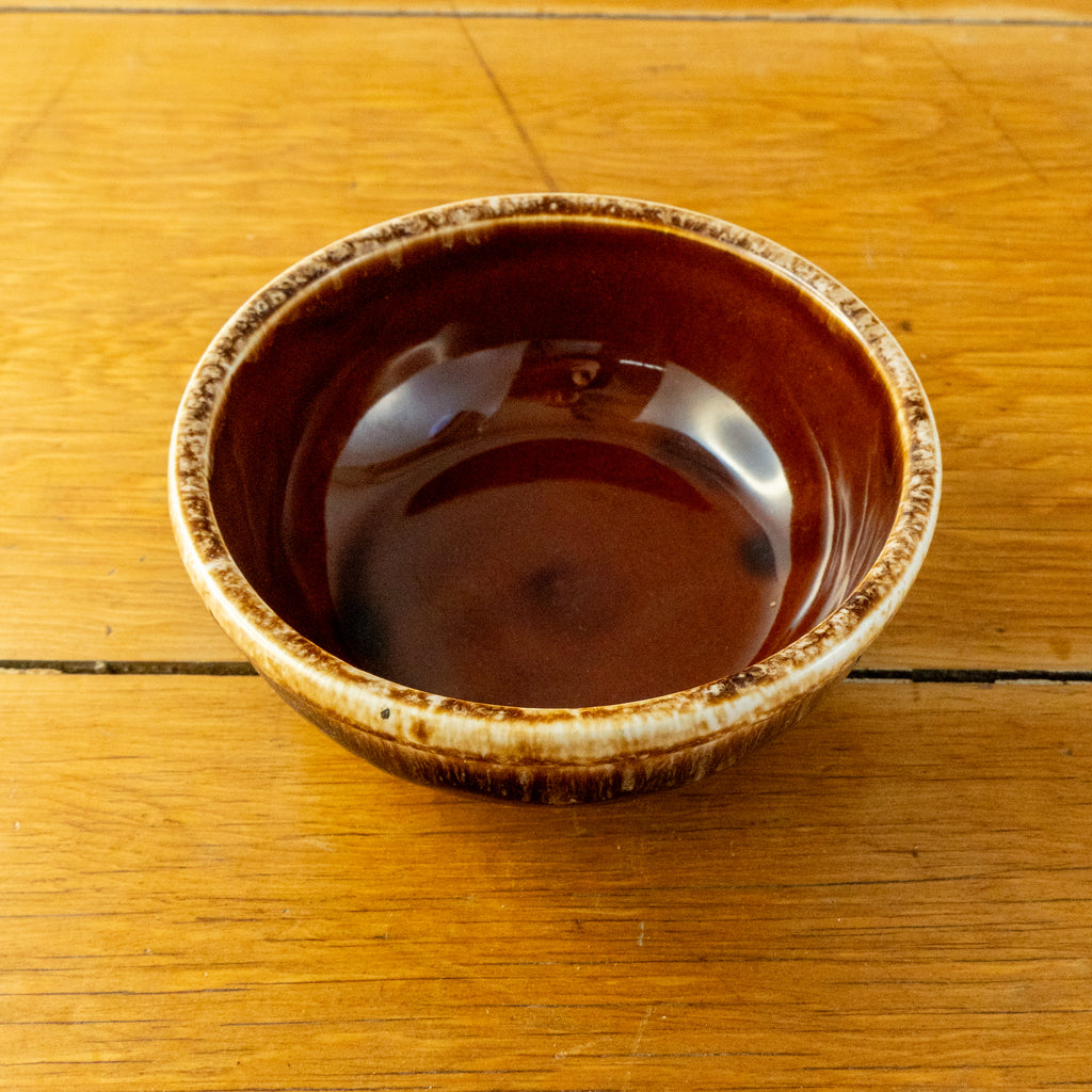 Vintage Kathy Kale bowls brown drip ceramic