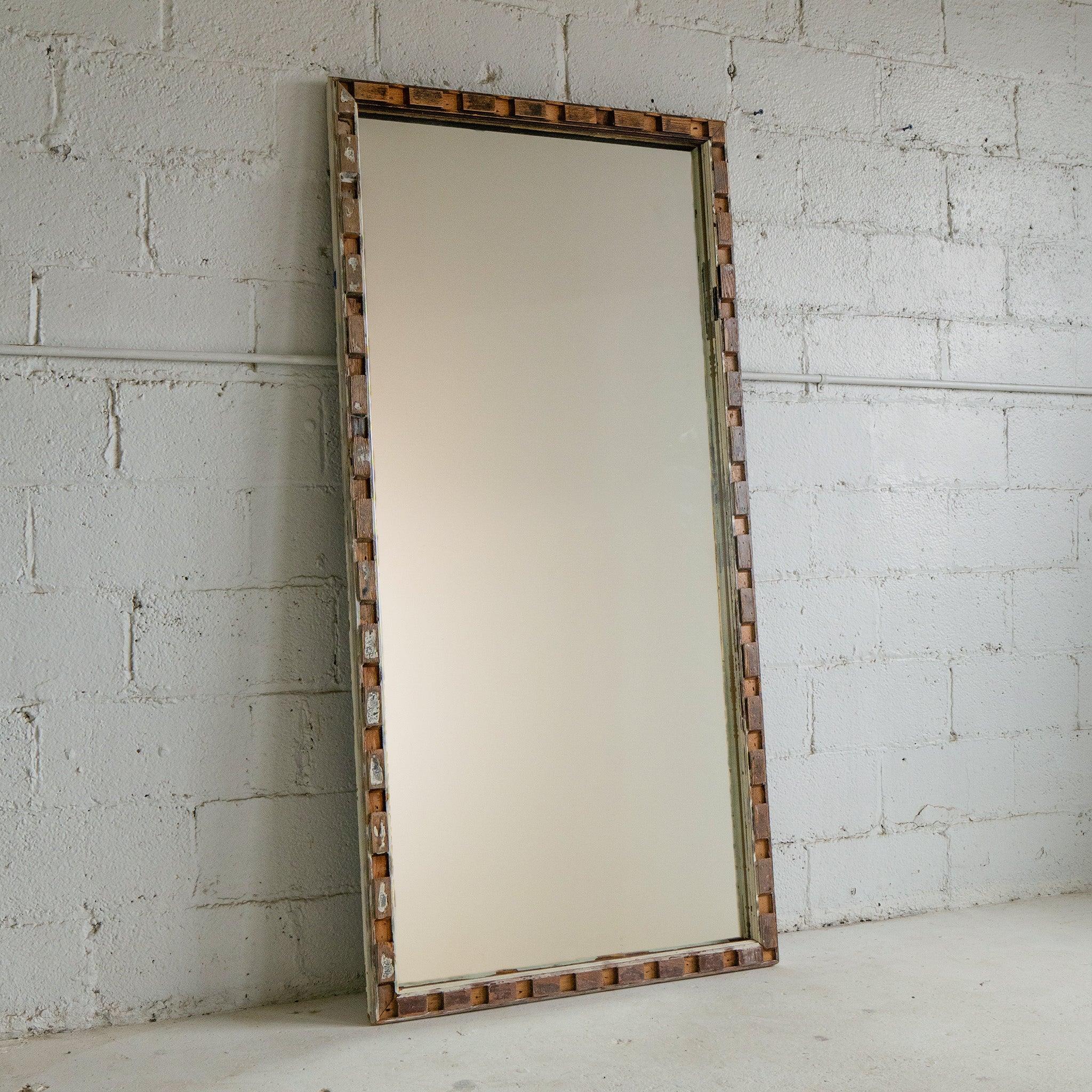 Handrail Floor Mirror No. 5 | Reclaimed Wood