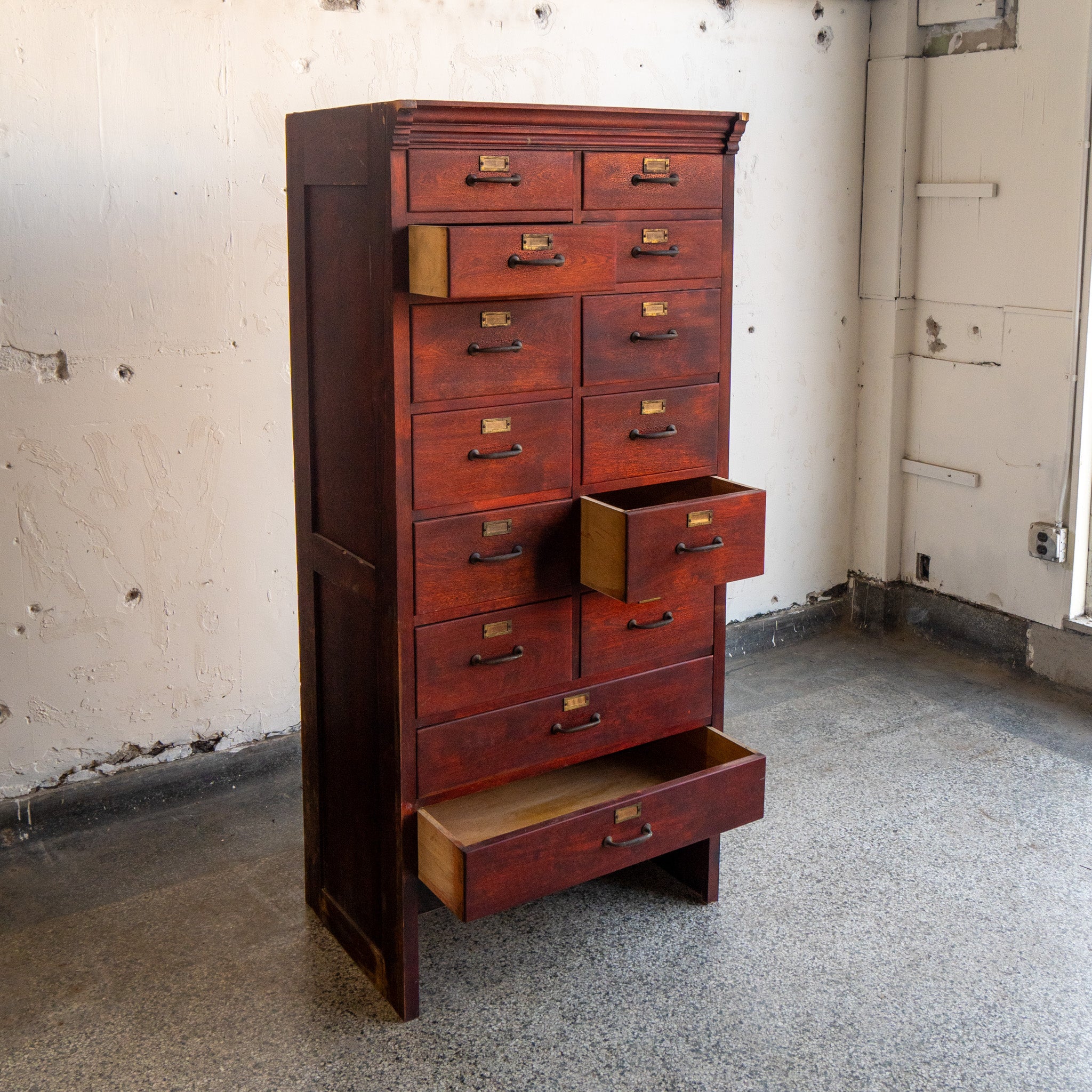 Antique Multi-Drawer Cabinet