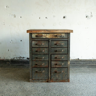 Industrial Tool Cabinet End Table