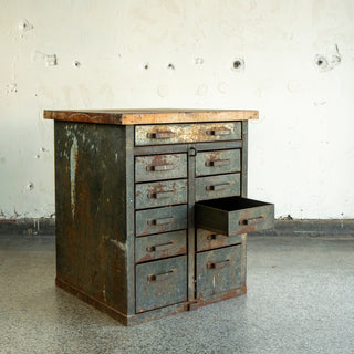 Industrial Tool Cabinet End Table