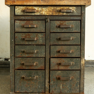 Industrial Tool Cabinet End Table