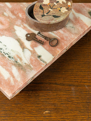 Triangle Marble Tray -Rose
