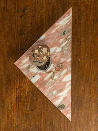 Triangle Marble Tray -Rose